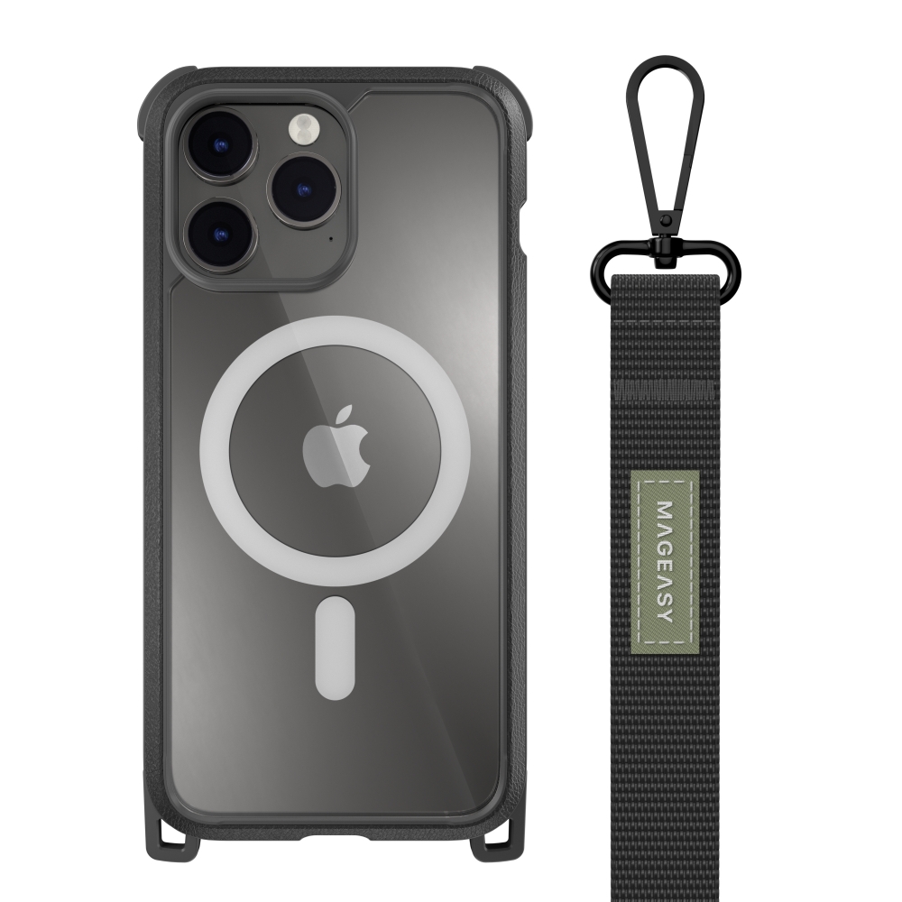 Switcheasy Odyssey M Strap Leather Black For iPhone 15 Pro Max (MPH57P173EA23)