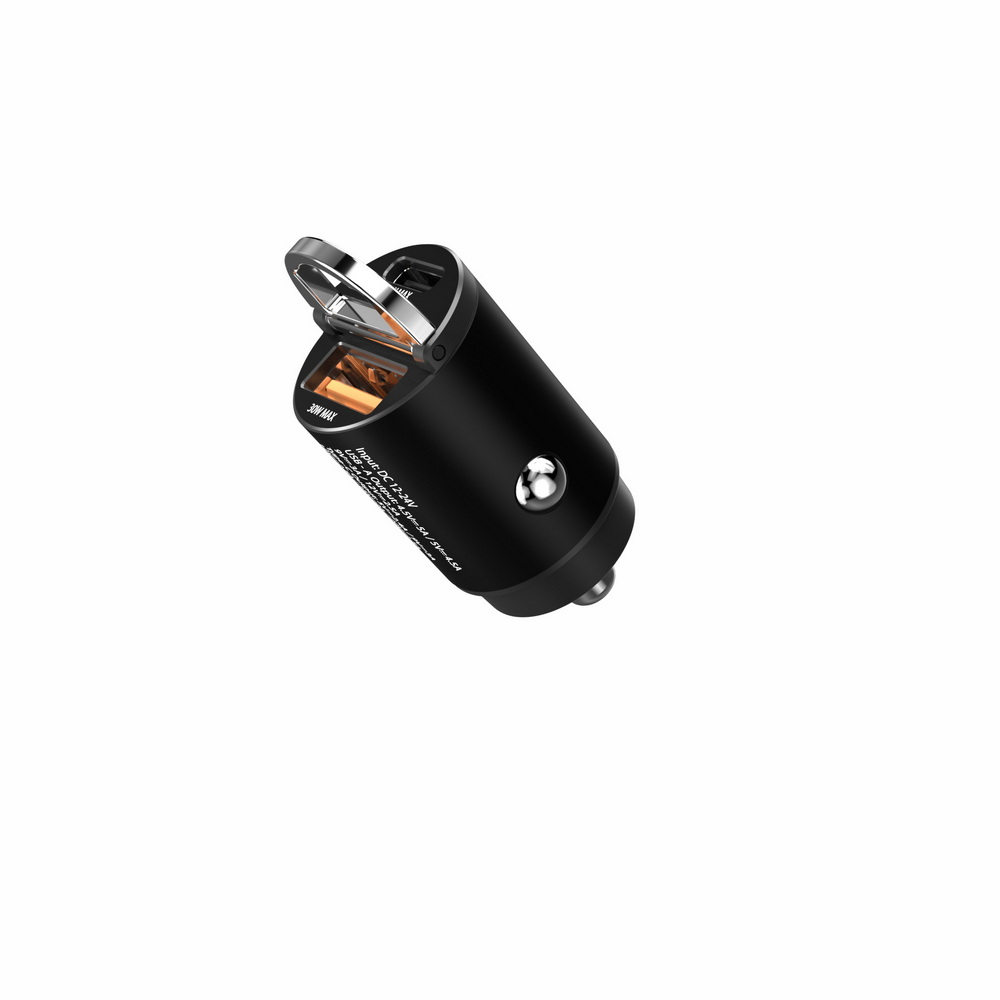 SwitchEasy PowerBuddy 30W Fast Charging Car Charger (USB-C, USB-A) Black (GS-814-189-251-11)