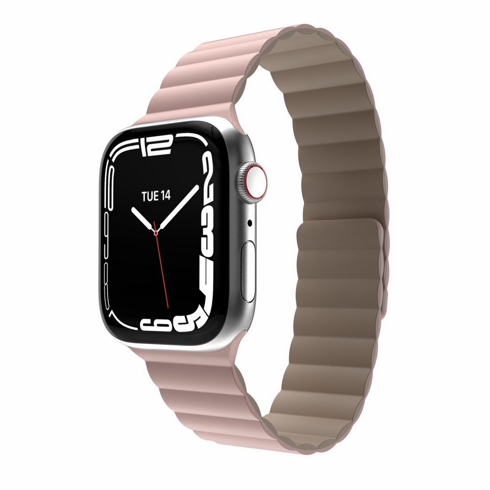 Switcheasy Skin Silicone Magnetic Watch Band for Apple Watch 42/44/45/49mm Pink (MAW245078PK22)