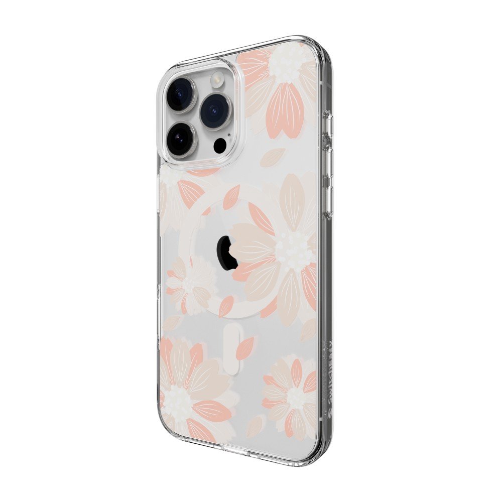 Switcheasy Style M Pattern Shockproof Case Pink Flower for iPhone 16 Pro (SPH66P275PF24)