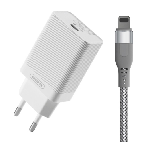 WK Design Lochon PD Charger Fast Charger with PD Apple Cable EU 18W