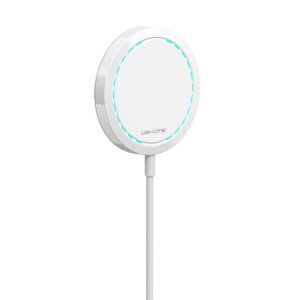 Wekome Magnet Wireless Charger with Light (ABS Shell) 15W White (WP-U92)