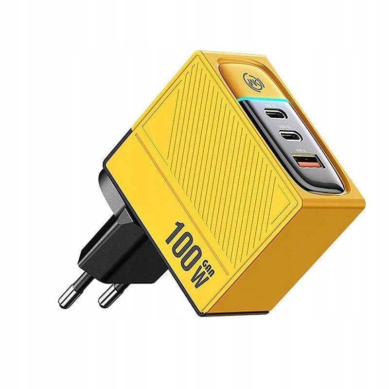 WK Wekome Tint Series GaN Charger 100W 1A+2C Yellow (WP-U155)